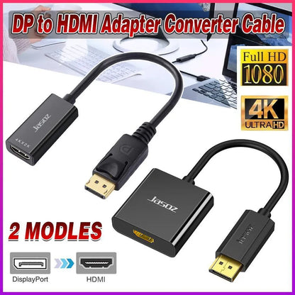4K/1080p DisplayPort Display Port DP Male to HDMI Female Adapter Converter Cable - 4K-DP Male to HDMI Female