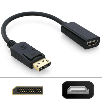 4K/1080p DisplayPort Display Port DP Male to HDMI Female Adapter Converter Cable - 4K-DP Male to HDMI Female