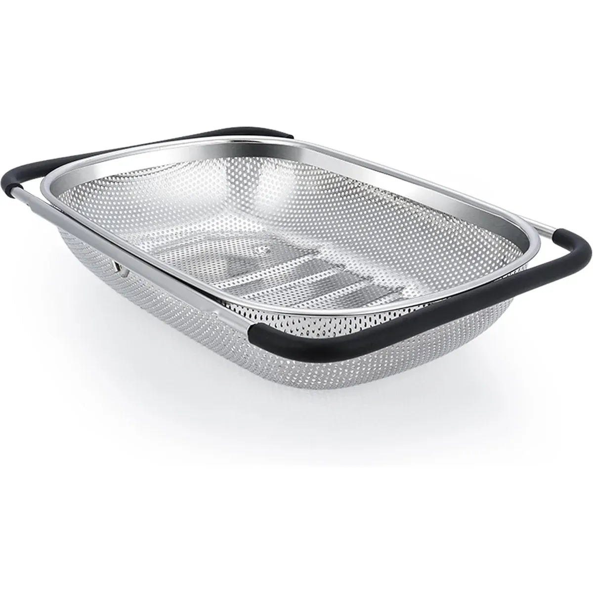 Stainless Steel Sink Basket Vegetable Washer Drain Rack Kitchen Storage Holder - 18x27x8cm
