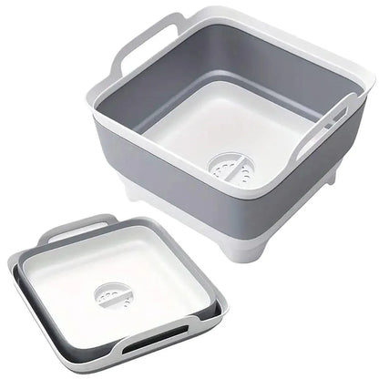 Folding Basket Kitchen Washbasin Draining Basket Portable Vegetable Storage