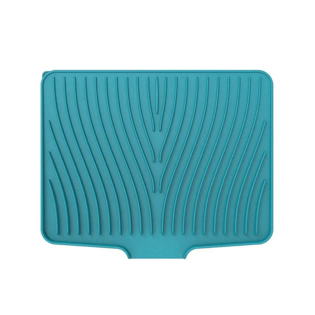 Silicone Dish Drying Mat Heat Resistant Draining Slope Pad for Kitchen Counter - Green