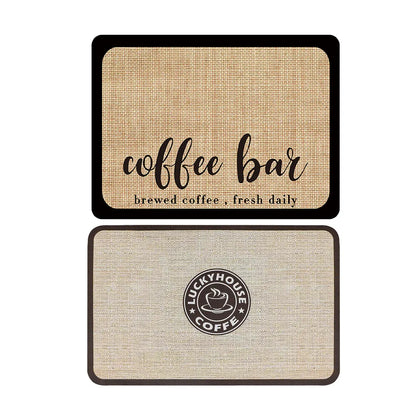 Super Draining Dish Drying Mat Quick Dry Coffee Kitchen Bathroom Tableware Pad - Luck