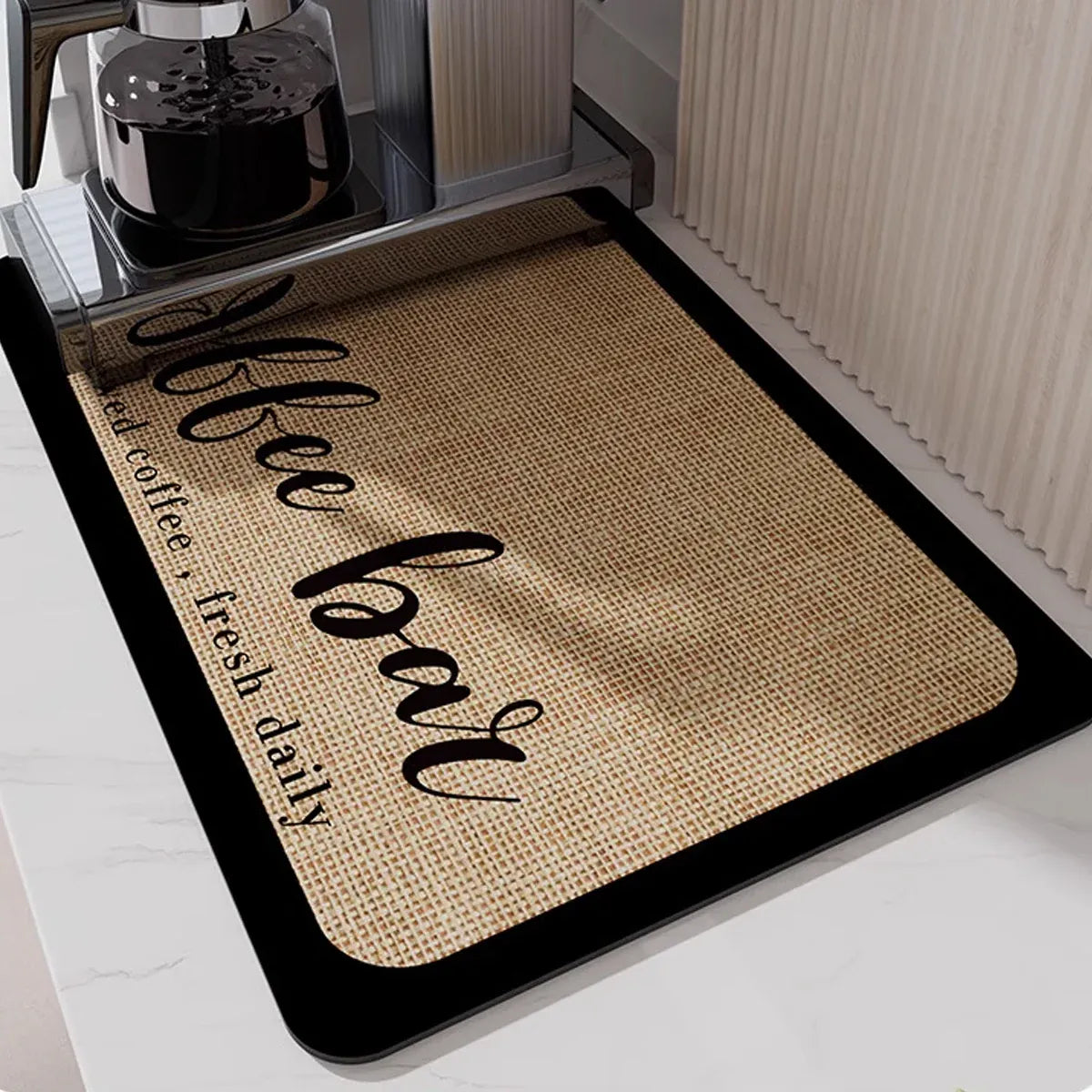 Super Draining Dish Drying Mat Quick Dry Coffee Kitchen Bathroom Tableware Pad - Luck