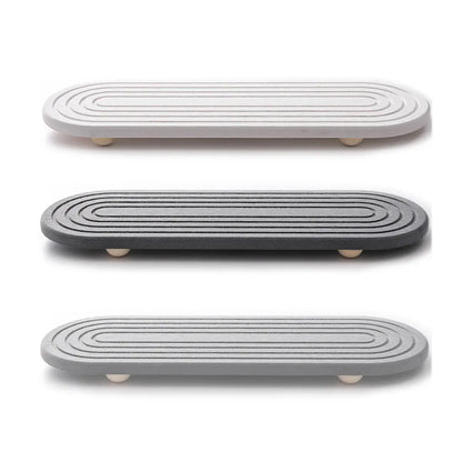 Nordic Diatomaceous Earth Tray Bathroom Sink Drying Mat 30x10cm - Grey