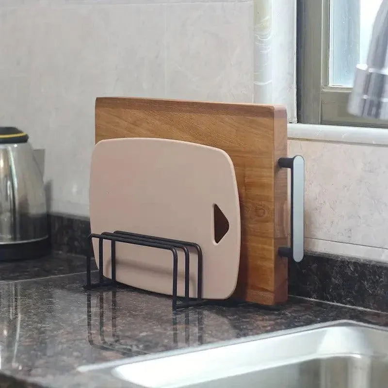 Home Kitchen Chopping Board Draining Rack Multifunction Storage Shelf Organizer