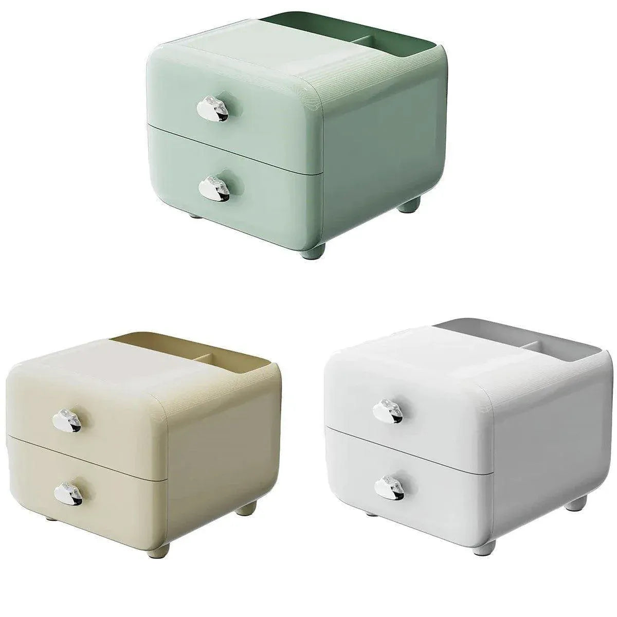 Multifunctional Desktop Organizer Storage Drawer Box for Office and Study Desks - Beige