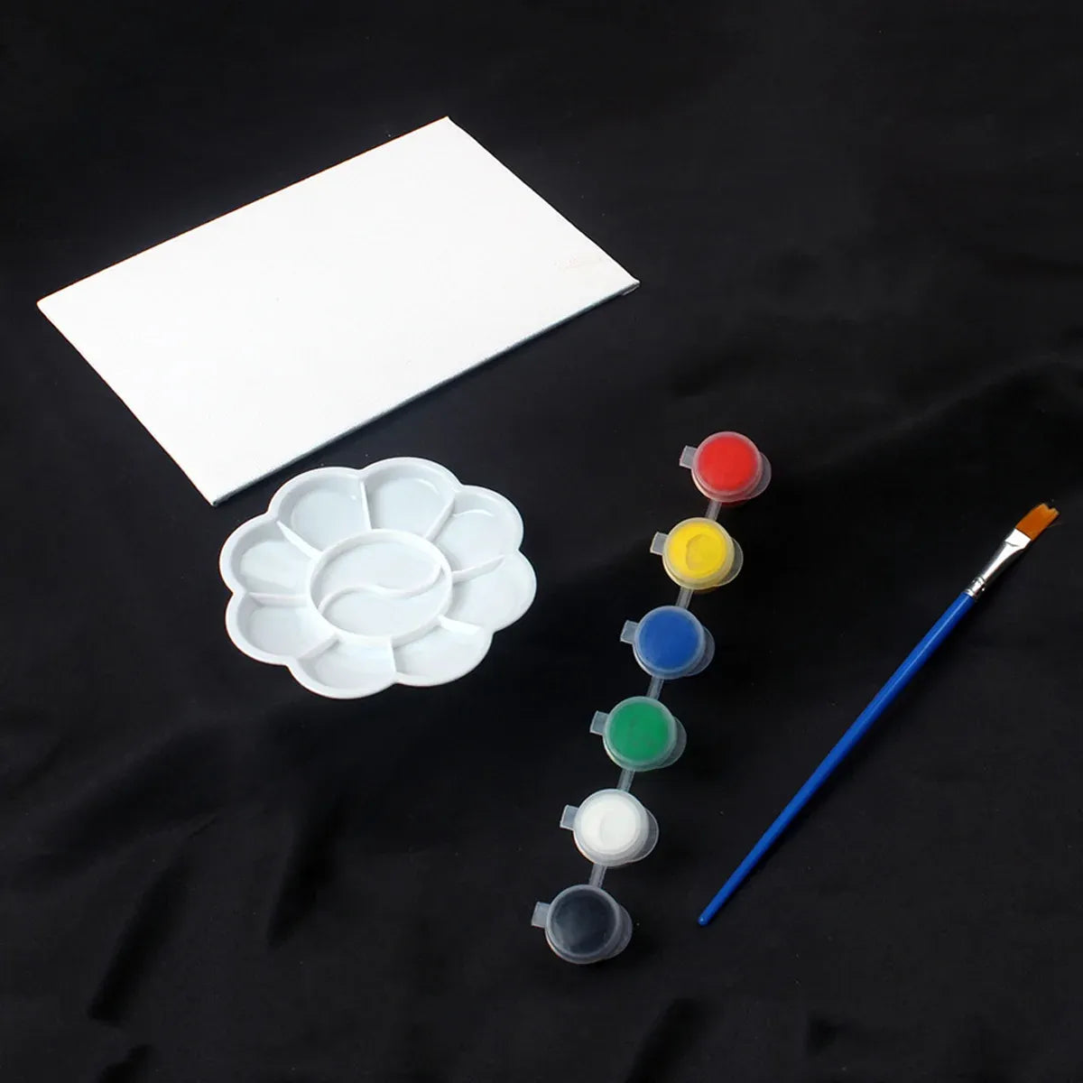 Mini Painting Easel Set DIY Art Kit with Small Canvas Frame Brush and Drawing Board