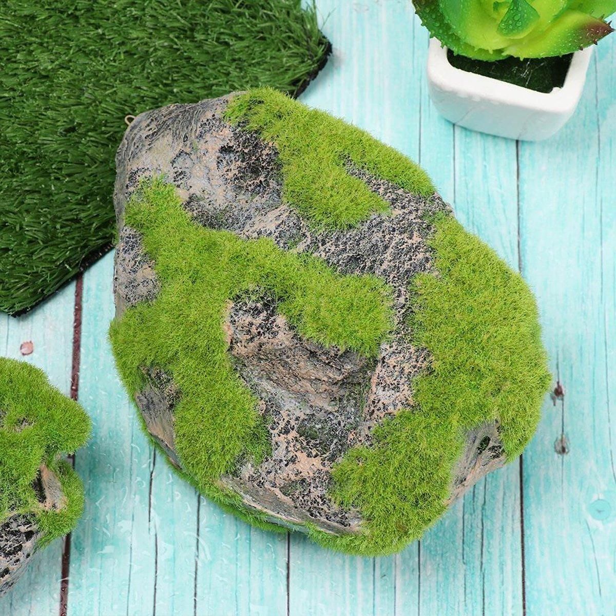 Artificial Floating Stone Pumice with Moss Aquarium Decoration Aquatic Landscape - M