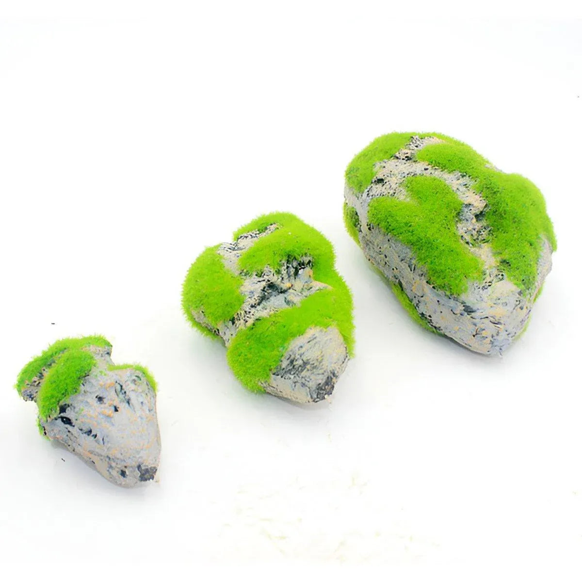 Artificial Floating Stone Pumice with Moss Aquarium Decoration Aquatic Landscape - M