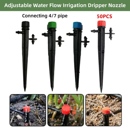 Adjustable Irrigation Misting Dripper 360-degree Sprinkler Drip Watering Tool - Blue