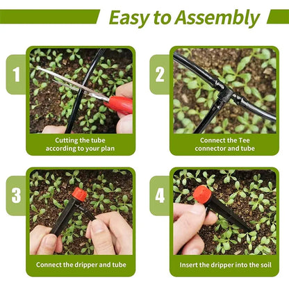 Adjustable Irrigation Misting Dripper 360-degree Sprinkler Drip Watering Tool - Green