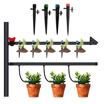 Adjustable Irrigation Misting Dripper 360-degree Sprinkler Drip Watering Tool - Green