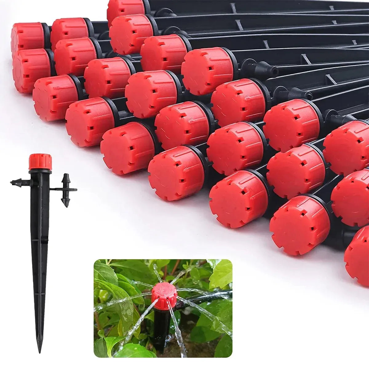 Adjustable Irrigation Misting Dripper 360-degree Sprinkler Drip Watering Tool - Green