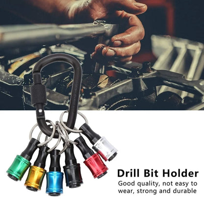 6PCS Hex Shank Screwdriver Bit Holder Extension Bar Driver Keyring