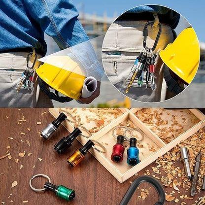 6PCS Hex Shank Screwdriver Bit Holder Extension Bar Driver Keyring