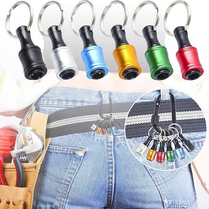 6PCS Hex Shank Screwdriver Bit Holder Extension Bar Driver Keyring