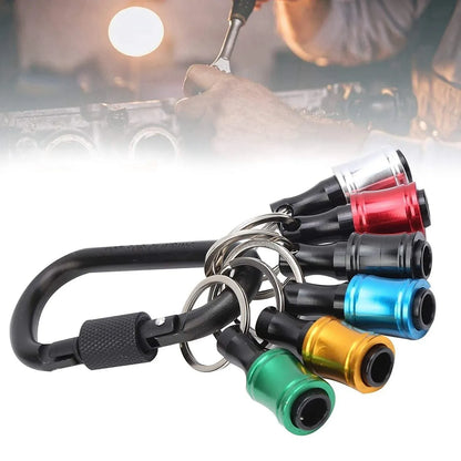 6PCS Hex Shank Screwdriver Bit Holder Extension Bar Driver Keyring