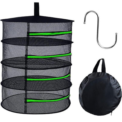 2-8 Tier Drying Net Large Shelf Hydroponic Hanging Grow Herb Plant Dry - 6 Layers