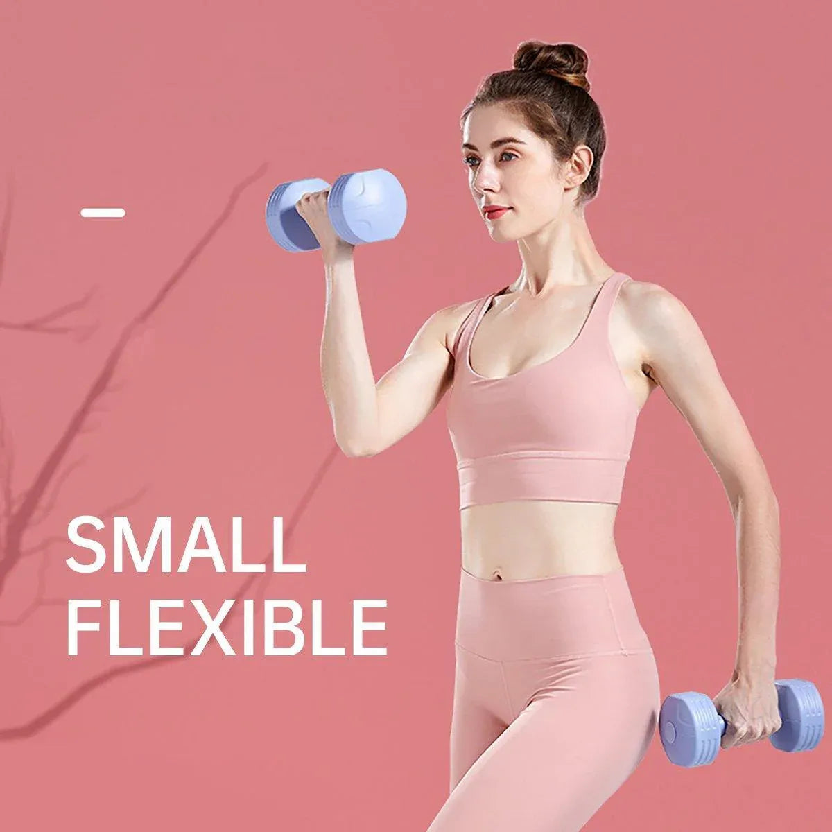 Ladies 1kg Dumbbells for Fitness Exercise Yoga Home Training Slim Arm Workout - Blue