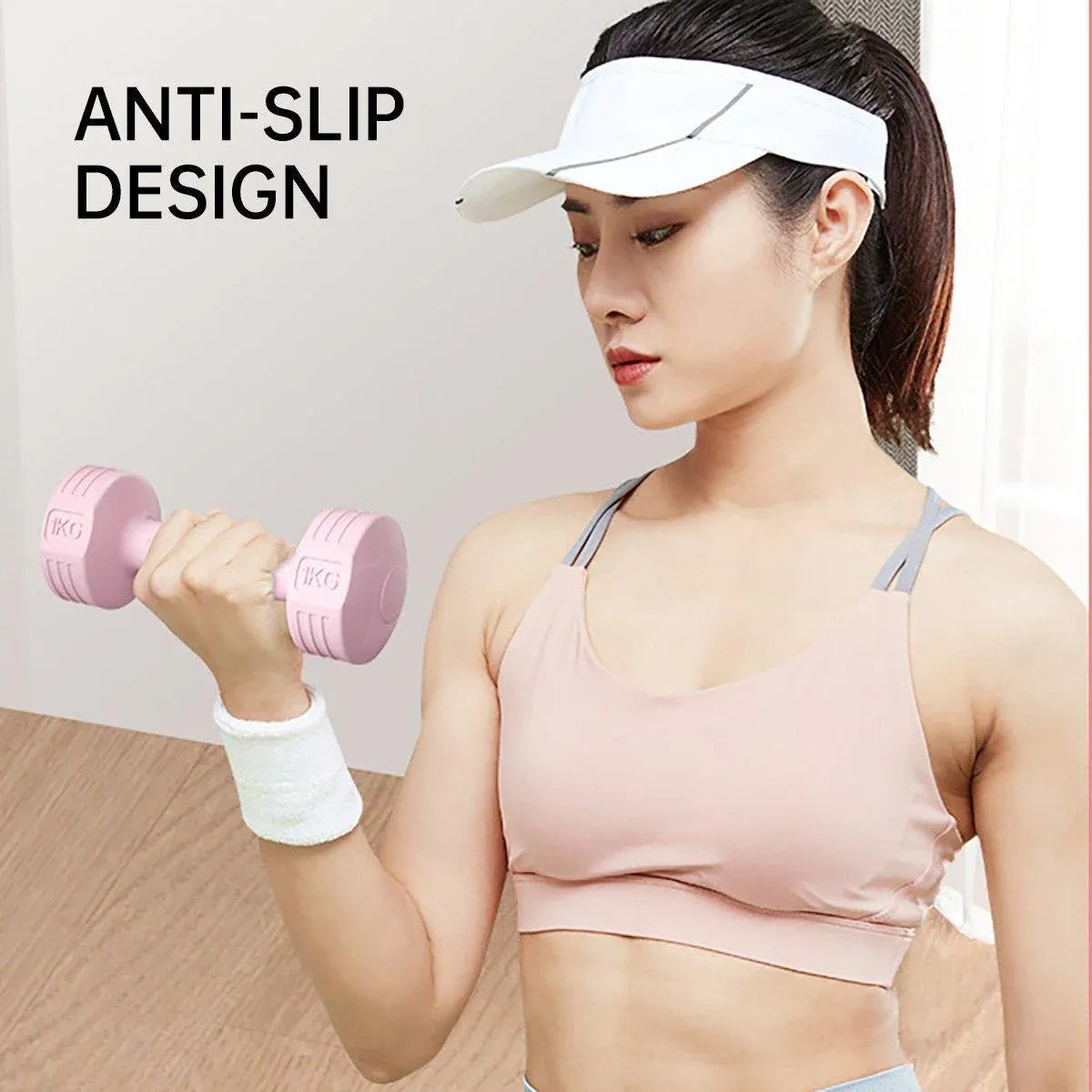 Ladies 1kg Dumbbells for Fitness Exercise Yoga Home Training Slim Arm Workout - Blue