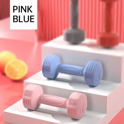 Ladies 1kg Dumbbells for Fitness Exercise Yoga Home Training Slim Arm Workout - Blue