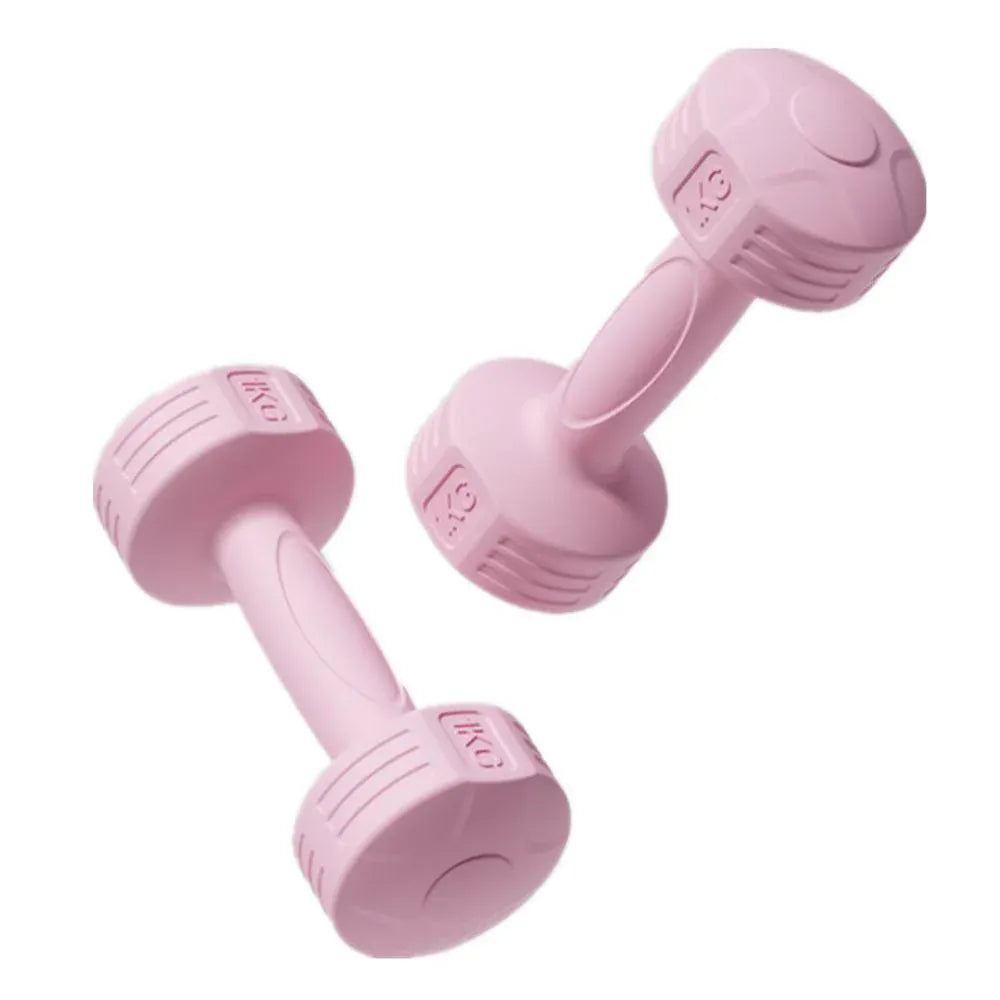 Ladies 1kg Dumbbells for Fitness Exercise Yoga Home Training Slim Arm Workout - Pink