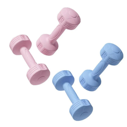 Ladies 1kg Dumbbells for Fitness Exercise Yoga Home Training Slim Arm Workout - Pink