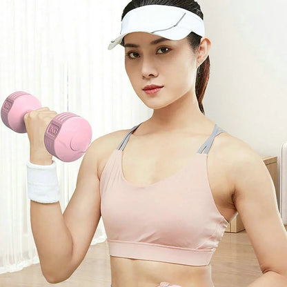 Ladies 1kg Dumbbells for Fitness Exercise Yoga Home Training Slim Arm Workout - Pink