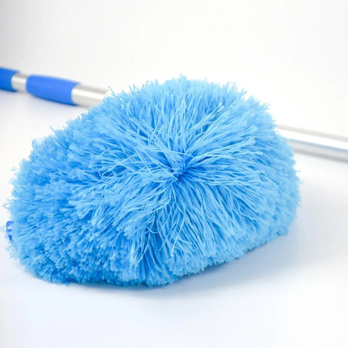 Extendable and Assembled Ceiling Duster Round Brush Dust Sweeper Cleaning Tool - Blue