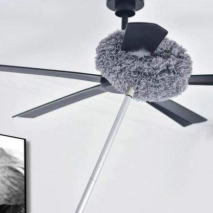 Extendable and Assembled Ceiling Duster Round Brush Dust Sweeper Cleaning Tool - Blue