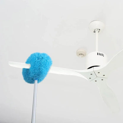 Extendable and Assembled Ceiling Duster Round Brush Dust Sweeper Cleaning Tool - Blue