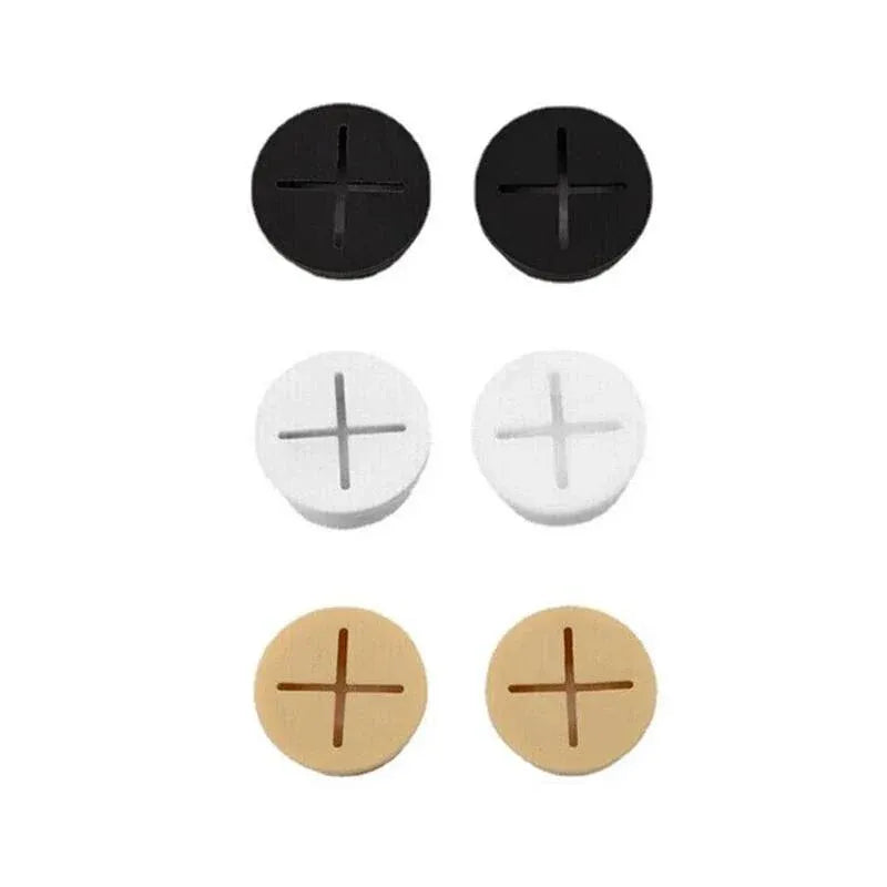 10 PCS 20mm Desk Cord Grommet, Flexible Silicone Cable Hole Cover Round Gasket - Black