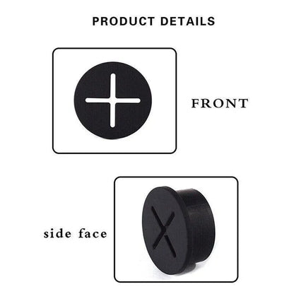 10 PCS 20mm Desk Cord Grommet, Flexible Silicone Cable Hole Cover Round Gasket - Black
