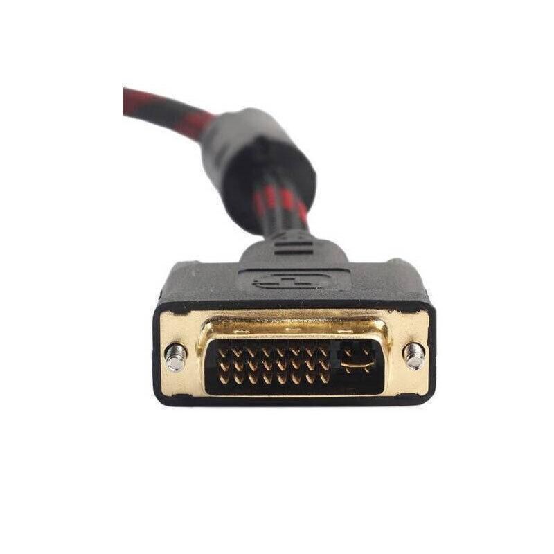 DVI Black Cable Male DVI-D for LCD Monitor Computer PC Projector DVD Cord Lead - 1.5M
