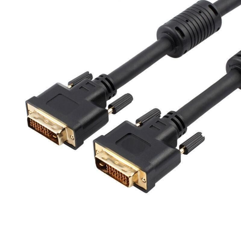 DVI Black Cable Male DVI-D for LCD Monitor Computer PC Projector DVD Cord Lead - 1.5M
