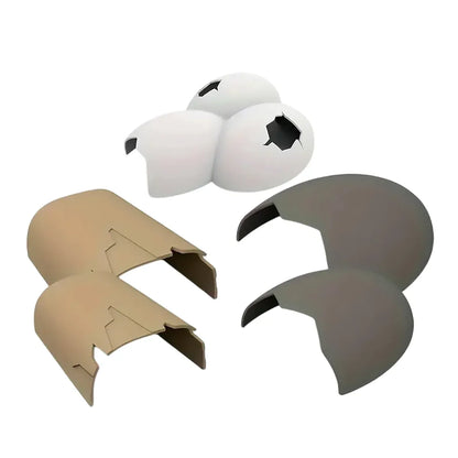 Reptile Hideout Plastic Cave Decorative Shelter for Lizard Snake Spider Habitat - Eggshell Set of 2