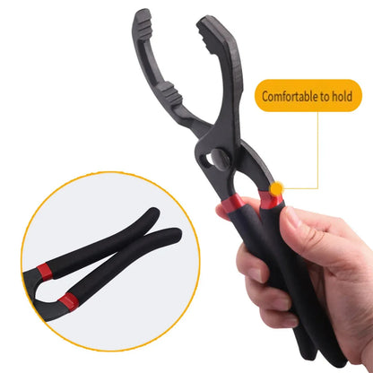 Oil Filter Pliers Wrench 10/12 Inch Heavy Duty Spanner Tool for Car Repair - 10inches