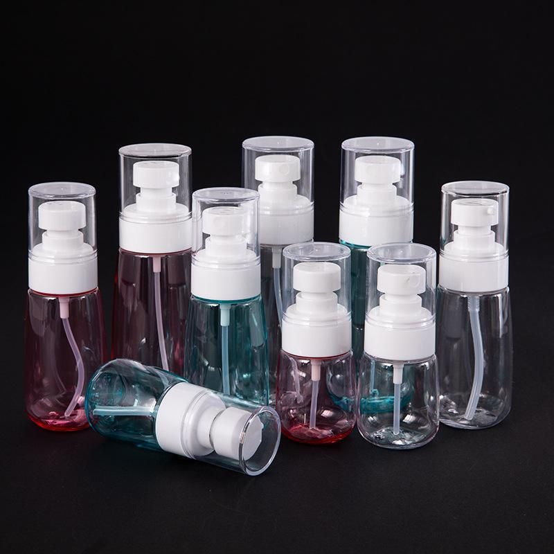 10pcs Portable Travel Emulsion Dispenser Bottle Press Pump Refillable Containers - Blue-100ml