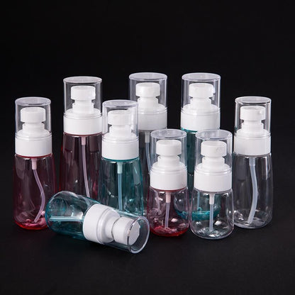 10pcs Portable Travel Emulsion Dispenser Bottle Press Pump Refillable Containers - Blue-100ml