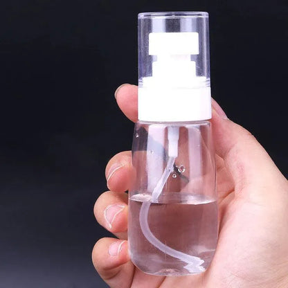 10pcs Portable Travel Emulsion Dispenser Bottle Press Pump Refillable Containers - Pink-100ml