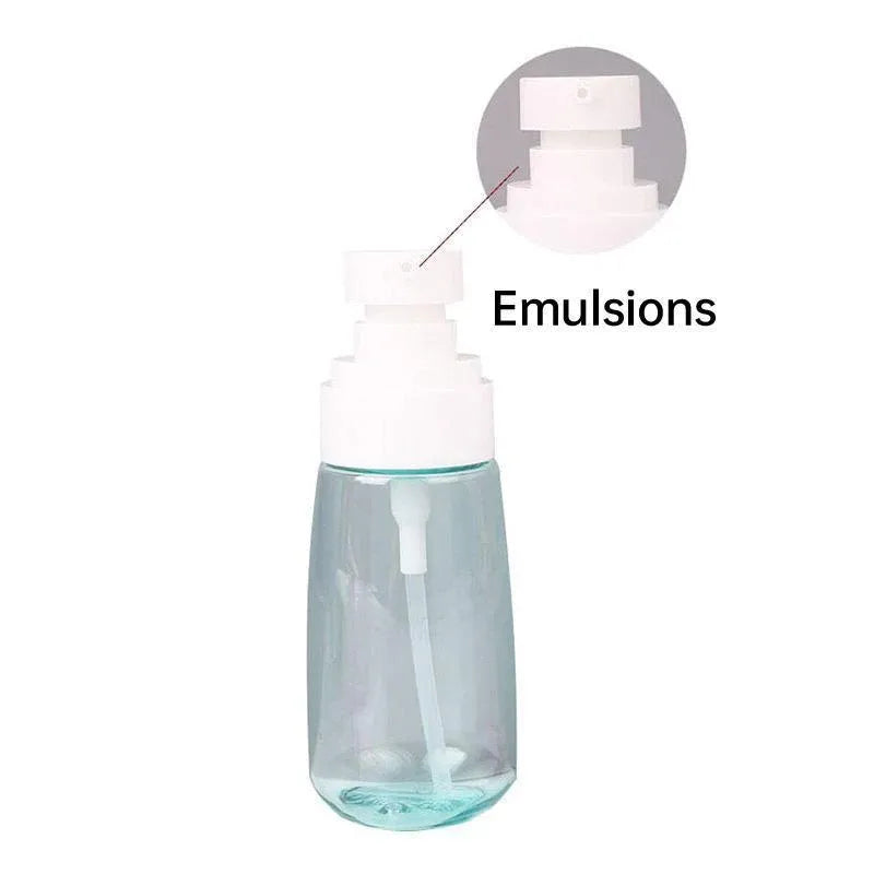 10pcs Portable Travel Emulsion Dispenser Bottle Press Pump Refillable Containers - Pink-100ml