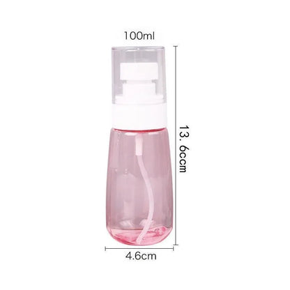10pcs Portable Travel Emulsion Dispenser Bottle Press Pump Refillable Containers - Pink-100ml