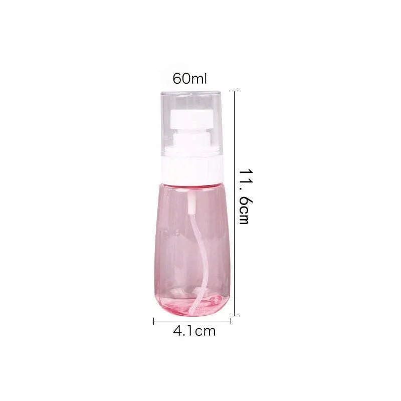 10pcs Portable Travel Emulsion Dispenser Bottle Press Pump Refillable Containers - Pink-100ml