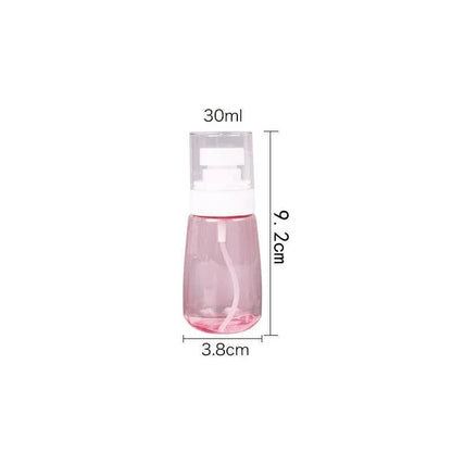10pcs Portable Travel Emulsion Dispenser Bottle Press Pump Refillable Containers - Pink-100ml