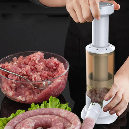 Manual Sausage Stuffer Home Kitchen Meat Filler Tool Sausage Maker Machine - Green