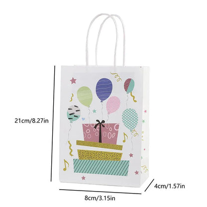 30X Premium Kraft Paper Tote Bag Durable Stylish High Capacity Birthday Gift Handbag - English-30pcs