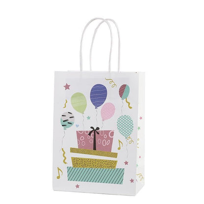 30X Premium Kraft Paper Tote Bag Durable Stylish High Capacity Birthday Gift Handbag - English-30pcs