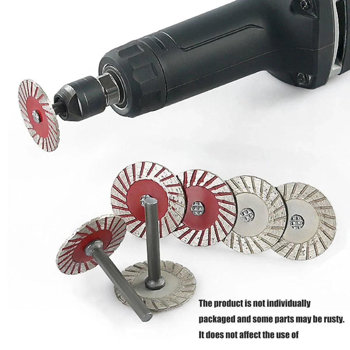 10pcs 40mm Stone Engraving Saw Blades Corrugated Cutting Tools with Handle
