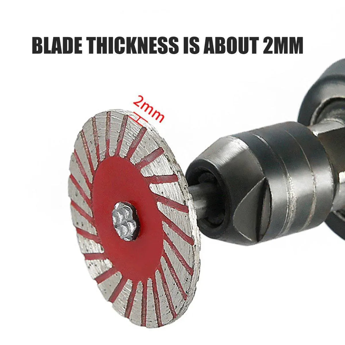 10pcs 40mm Stone Engraving Saw Blades Corrugated Cutting Tools with Handle