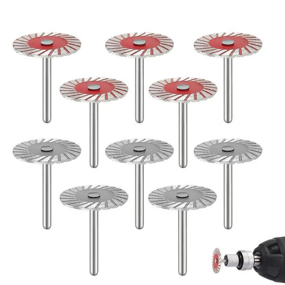10pcs 40mm Stone Engraving Saw Blades Corrugated Cutting Tools with Handle
